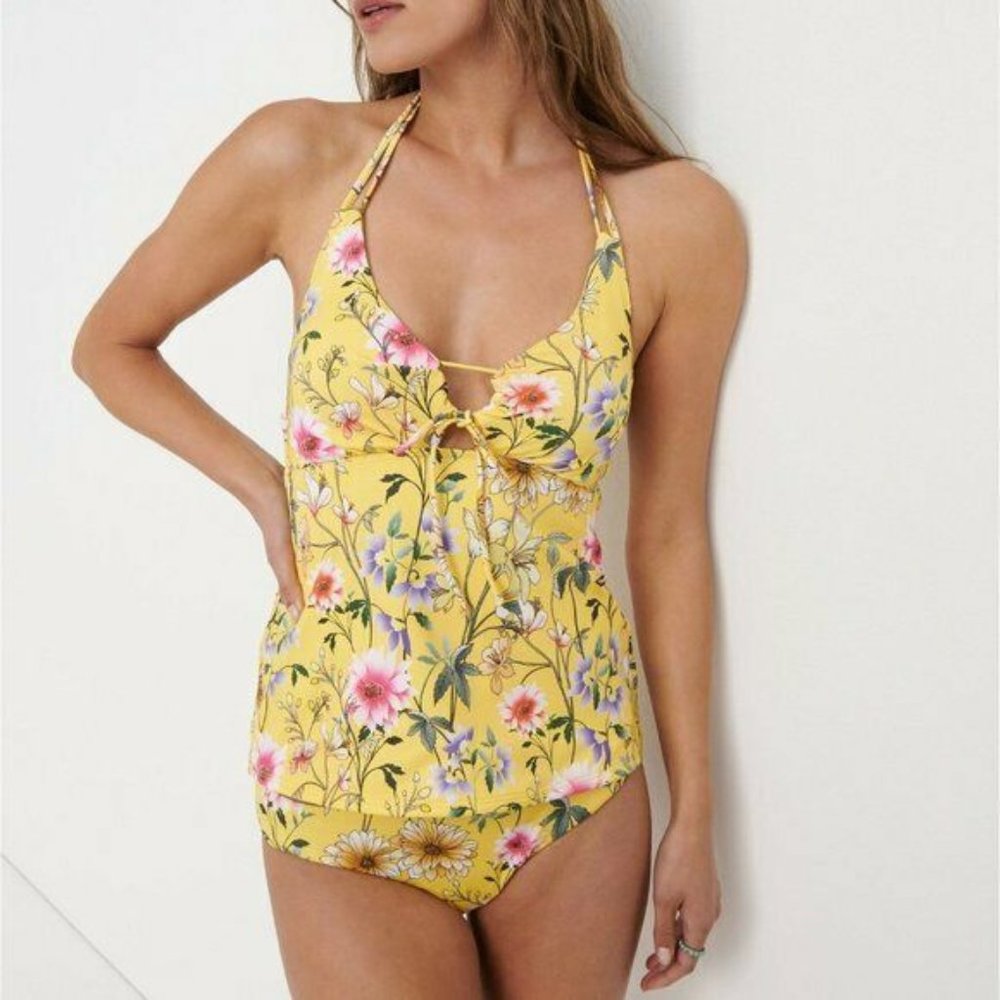Lucky Brand Yellow Cruisin Coronado Tankini Top